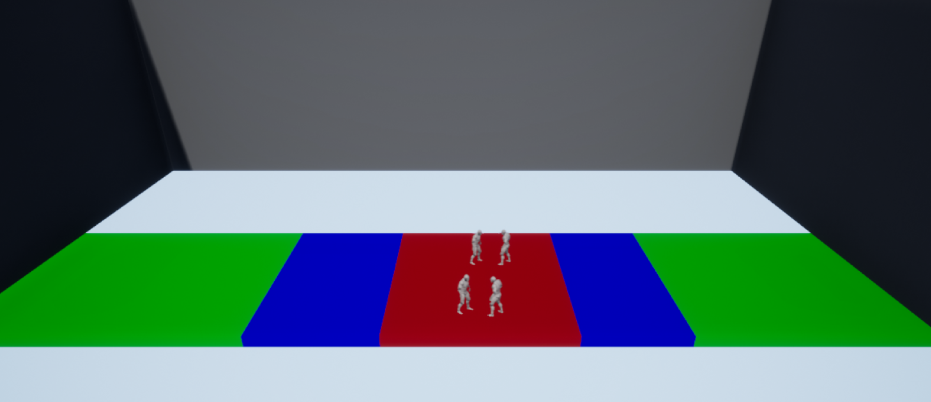 image of enemies in the front-line zone walking up to each other